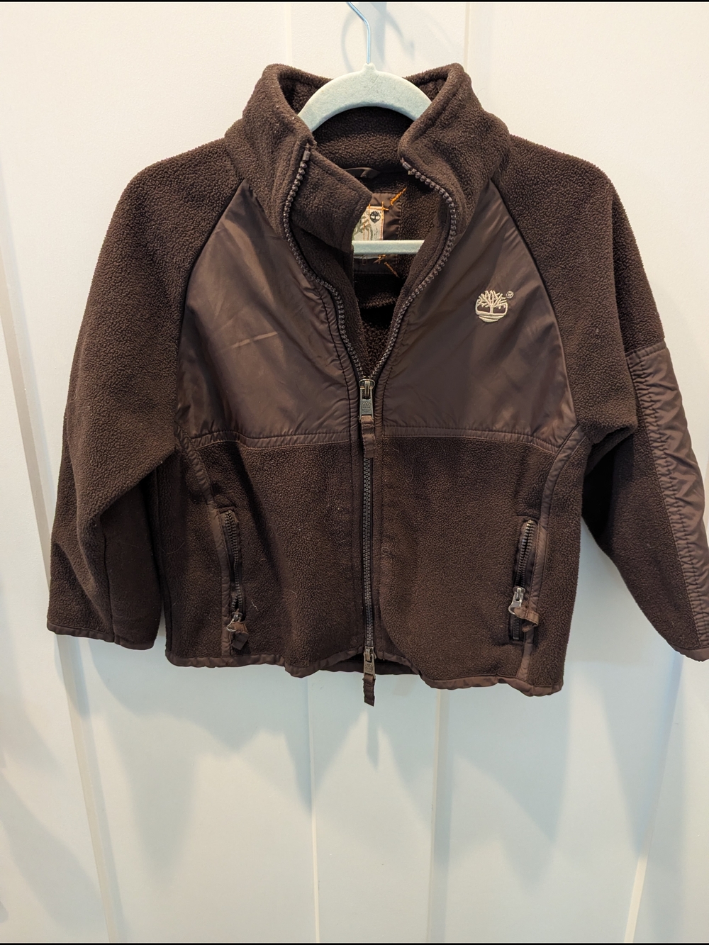 Timberland Kids Brown Fleece & Shell Zip Jacket